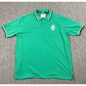 Rugby Heritage Polo Shirt Mens 2XL Green Short Sleeve Embroidered Logo